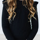 Black L/S Ruffle Tee