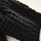 Black Buttoned Wrap Turtleneck Sweater