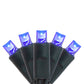 4 pack - 5mm - 100 ct - Blue LED - 4" spacing - Green wire - 33 ft long