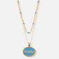 Blue Highs and Lows Necklace Set