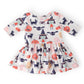 SALE Boo Crew 3/4 Sleeve Twirl Bodysuit