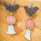 Adorable Wooden Halloween Earrings