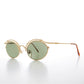 Gold Oval Eyelid Vintage Sunglasses  - Cohen