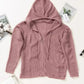 Pink Zipper Hooded Sweater