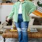 Christine High Contrast Slim Bootcut Destroyed Jeans