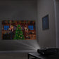 Christmas Digital Decoration Kit Includes 7 AtmosFX® Video Effects for Christmas + HD Super Bright Projector + 48” x 72” Holographic Projection Screen