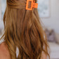 Claw Clip Set of 4 in Orange **FINAL SALE**