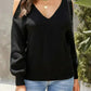 Black Cold Shoulder Sweater