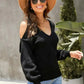 Black Cold Shoulder Sweater