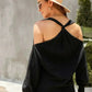 Black Cold Shoulder Sweater