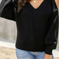 Black Cold Shoulder Sweater