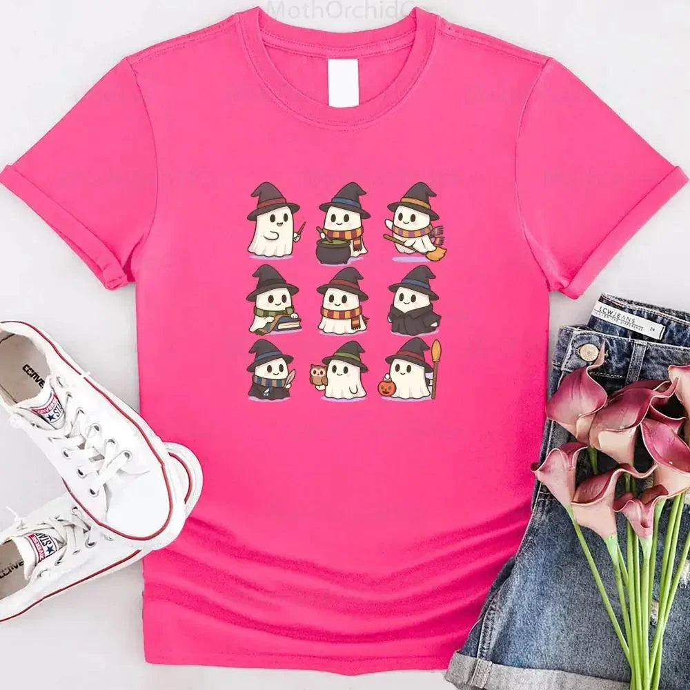 Cute Witch Ghosts Halloween Shirt – Kawaii Spooky Tee