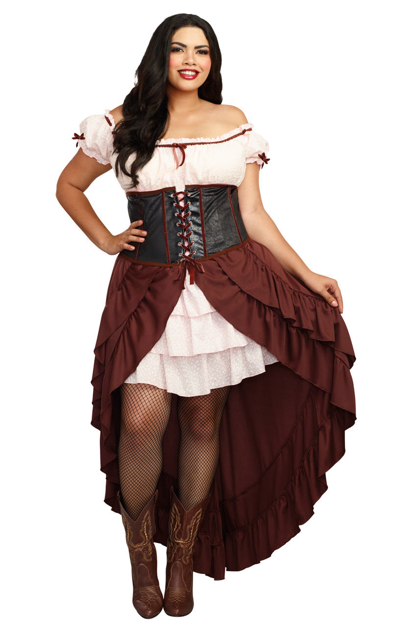 Plus Size Saloon Gal Costume