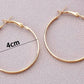 Beautiful Flat Gold Hoop Earrings