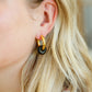 Dark Drops Beaded Huggie Earrings **FINAL SALE**