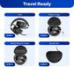 EMF Radiation-Free Air Tube Over-Ear Headphones with Built-In Mic and Full-Range Stereo Sound