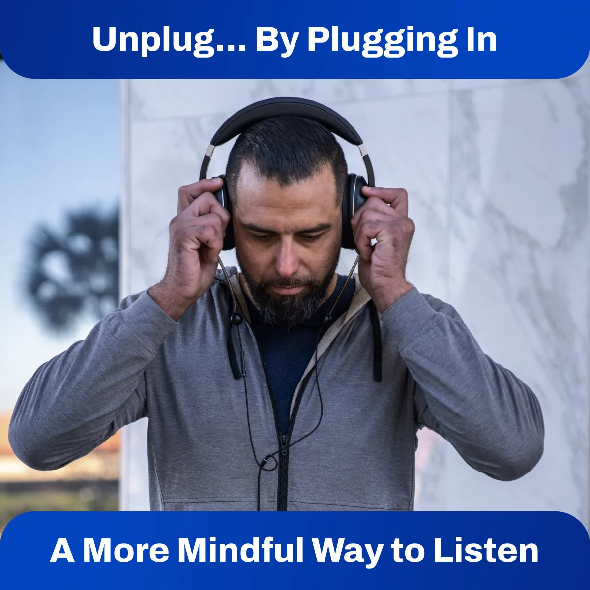EMF Radiation-Free Air Tube Over-Ear Headphones with Built-In Mic and Full-Range Stereo Sound