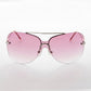 Rimless Butterfly Boho Vintage Sunglass - Farrah