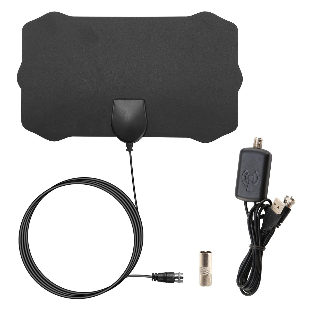 UHF/VHF HDTV Antenna 100 Miles Digital Amplified Indoor 1080P HD TV Antenna Aerial Freeview TV Channels 10ft Coax Cable