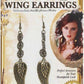 Steampunk Wing Earrings Costume Accessory