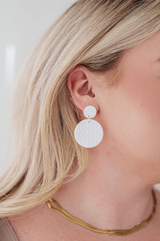 Falling Petals Earrings in Cream **FINAL SALE**