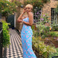 Elegant Sexy Floral Pleated Maxi Dress