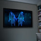 AtmosFX Halloween Digital Decoration USB - Ghostly Apparitions 3 + 5.5 ft x 9 ft Projection Screen