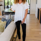Giving In V Neck Spliced Top