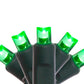 4 pack - 5mm - 50 ct - Green LED- 4" spacing - Green wire - 17 ft long