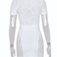 Cut Out Sexy Zebra Mesh Transparent Women's Pencil Short Dresses Mini Dress for Beach Bodycon