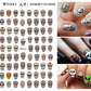 Nail Sticker Snake  Dragon Butterfly Black Multicolor Decals Nail Art Tattoo Slider Water Transfer Letter Nails Art Decoration