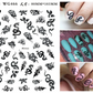 Nail Sticker Snake  Dragon Butterfly Black Multicolor Decals Nail Art Tattoo Slider Water Transfer Letter Nails Art Decoration