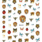 Nail Sticker Snake  Dragon Butterfly Black Multicolor Decals Nail Art Tattoo Slider Water Transfer Letter Nails Art Decoration