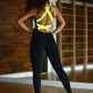 Women Sexy Bandage One Piece Sports Jumpsuits Fitness Sets Leggings Gym Jogging Pants