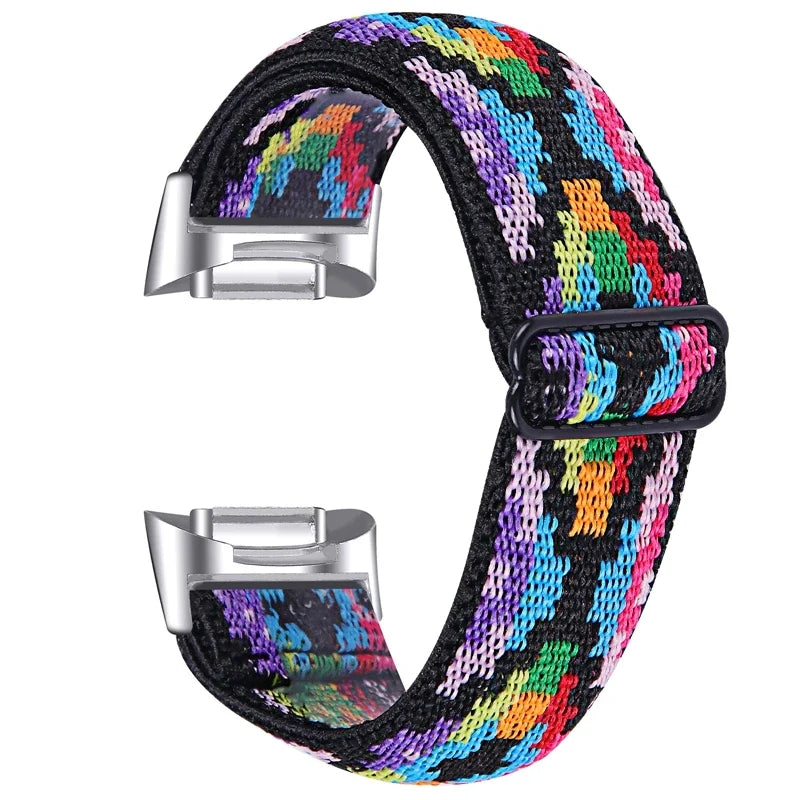 Fitbit Charge 5 & 6 Stretch Nylon Band, Solid & Patterned