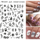 Nail Sticker Snake  Dragon Butterfly Black Multicolor Decals Nail Art Tattoo Slider Water Transfer Letter Nails Art Decoration