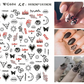 Nail Sticker Snake  Dragon Butterfly Black Multicolor Decals Nail Art Tattoo Slider Water Transfer Letter Nails Art Decoration