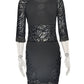 Cut Out Sexy Zebra Mesh Transparent Women's Pencil Short Dresses Mini Dress for Beach Bodycon