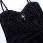 Goth Cross Sexy Purple Dress Vintage Velvet A Line Lolita Dress Aesthetic Gothic