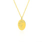 Birth Mother Flower Neckalce New Month Necklace For Mom Gold Color Oval Pendant Necklace