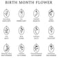 Birth Mother Flower Neckalce New Month Necklace For Mom Gold Color Oval Pendant Necklace