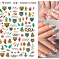Nail Sticker Snake  Dragon Butterfly Black Multicolor Decals Nail Art Tattoo Slider Water Transfer Letter Nails Art Decoration