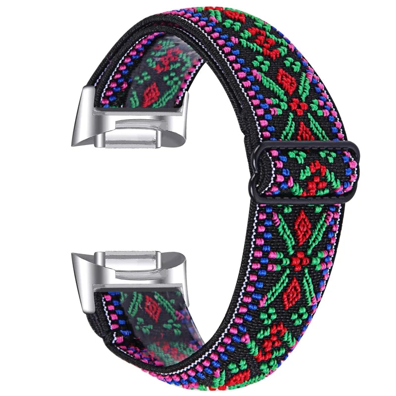 Fitbit Charge 5 & 6 Stretch Nylon Band, Solid & Patterned