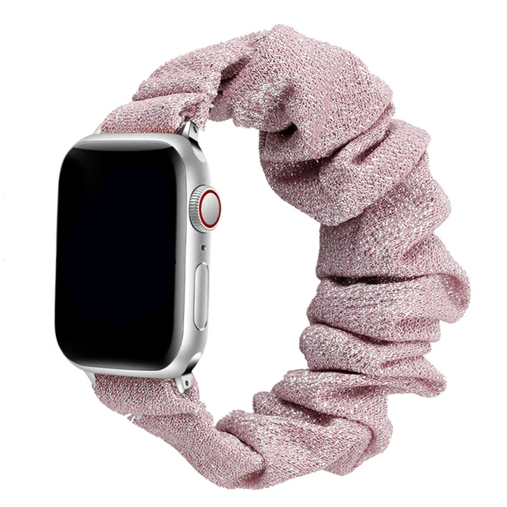 Apple Watch Scrunchie Band, Elastic Prints & Shimmer