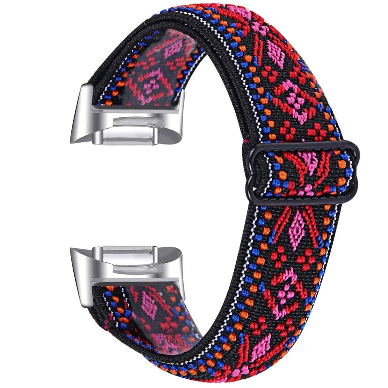 Fitbit Charge 5 & 6 Stretch Nylon Band, Solid & Patterned
