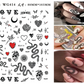 Nail Sticker Snake  Dragon Butterfly Black Multicolor Decals Nail Art Tattoo Slider Water Transfer Letter Nails Art Decoration