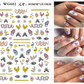 Nail Sticker Snake  Dragon Butterfly Black Multicolor Decals Nail Art Tattoo Slider Water Transfer Letter Nails Art Decoration