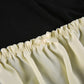 Patchwork Slim Tops Tee Long Sleeves Square Collar Retro Casual Tshirts