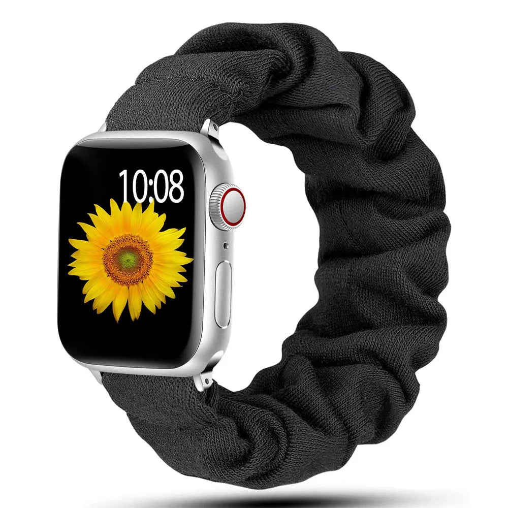 Apple Watch Scrunchie Band, Elastic Prints & Shimmer
