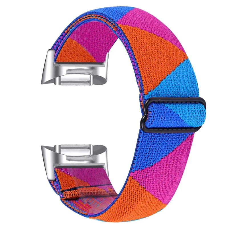 Fitbit Charge 5 & 6 Stretch Nylon Band, Solid & Patterned